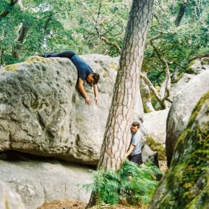 Climbing in Fontainebleau